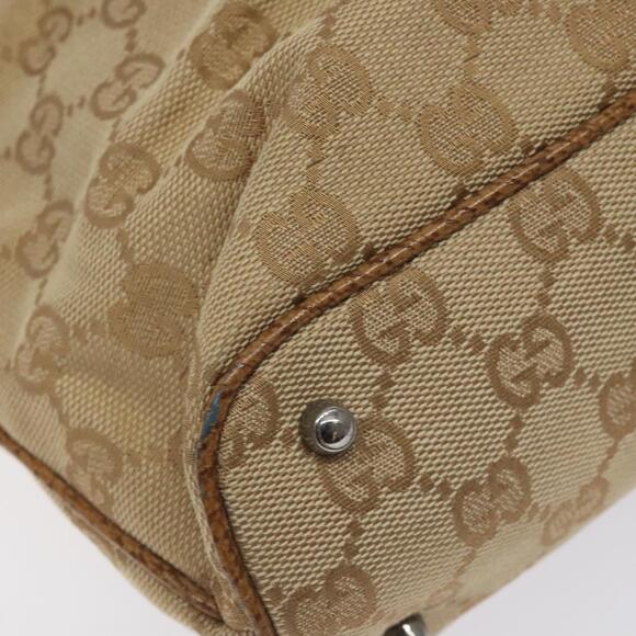 GUCCI GG Canvas Tote Bag Beige Silver - Picture 11 of 16